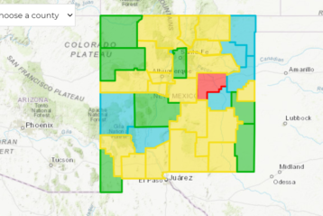 New Mexico Counties COVID Restrictions Map