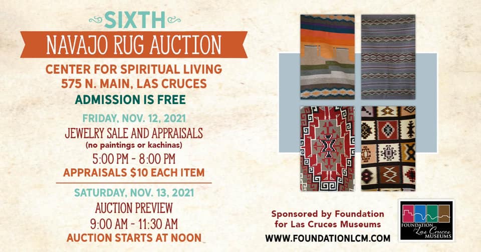 Navajo Rug Auction Las Cruces flyer and details