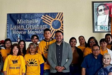 Gabe Vasquez meeting with supporters in Hobbs, NM