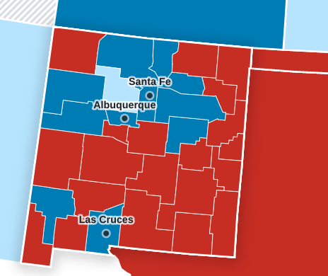 NM election map, counties