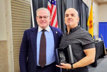 David Trujillo receiving Volunteer of the Year Award